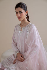 BLUSH AURA-3PC SILK EMBROIDERED SUIT