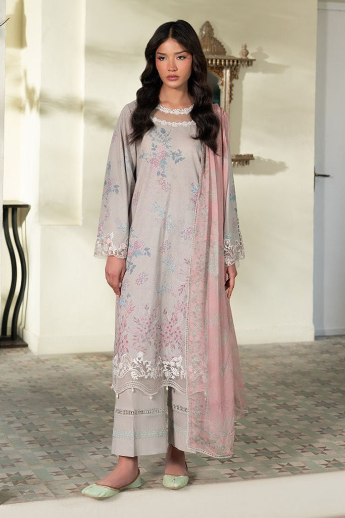CRYSTAL SPLASH- 3PC EMBROIDERED LAWN SUIT