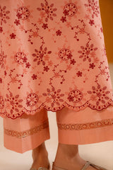 PEACH SORBET-3PC CHIKANKARI SUIT