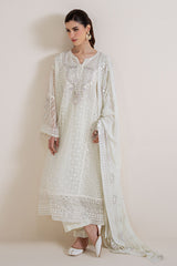 PEARL MIRAGE-4PC ORGANZA EMBROIDERED SUIT