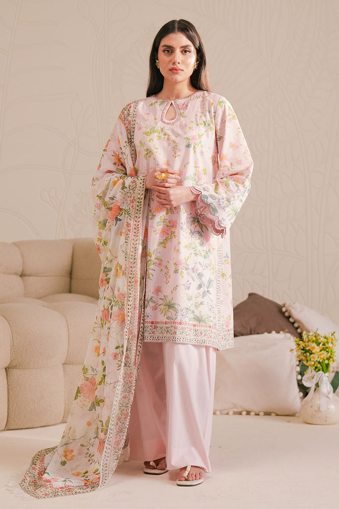 CORAL WAVE-3 PIECE PRINTED LAWN SUIT