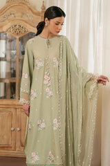 FLORAL HUSH- 3PC EMBROIDERED LAWN SUIT