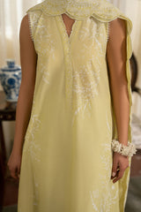 MELLOW GREEN- 3PC EMBROIDERED LAWN SUIT