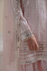 BLUSH AURA-3PC SILK EMBROIDERED SUIT