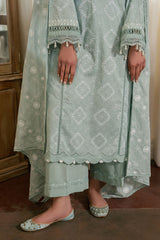 SAGE REVERIE- 3PC EMBROIDERED LAWN SUIT