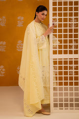 BUTTER BLISS-3PC CHIKANKARI SUIT