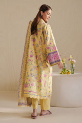 PASTEL BLOOM-3 PIECE PRINTED LAWN SUIT
