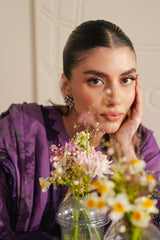 DEEP CARNATION-3 PIECE PRINTED LAWN SUIT