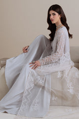 MOONLIT MIST-4PC CHIFFON EMBROIDERED SUIT