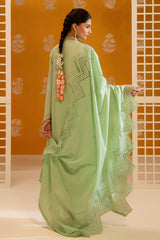 PEPPER MINT-3PC CHIKANKARI SUIT