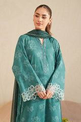 FOREST DEW-3 PIECE PRINTED LAWN SUIT