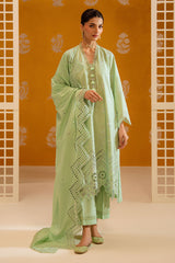 PEPPER MINT-3PC CHIKANKARI SUIT