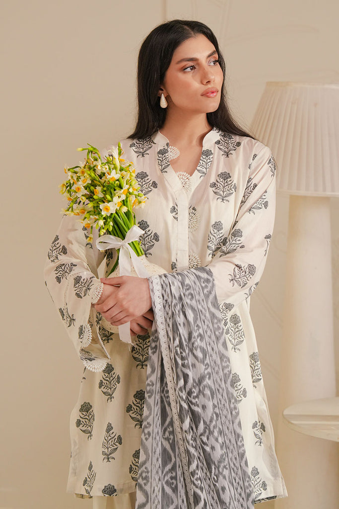 IKAT ESSENCE-3 PIECE PRINTED LAWN SUIT