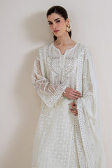 PEARL MIRAGE-4PC ORGANZA EMBROIDERED SUIT