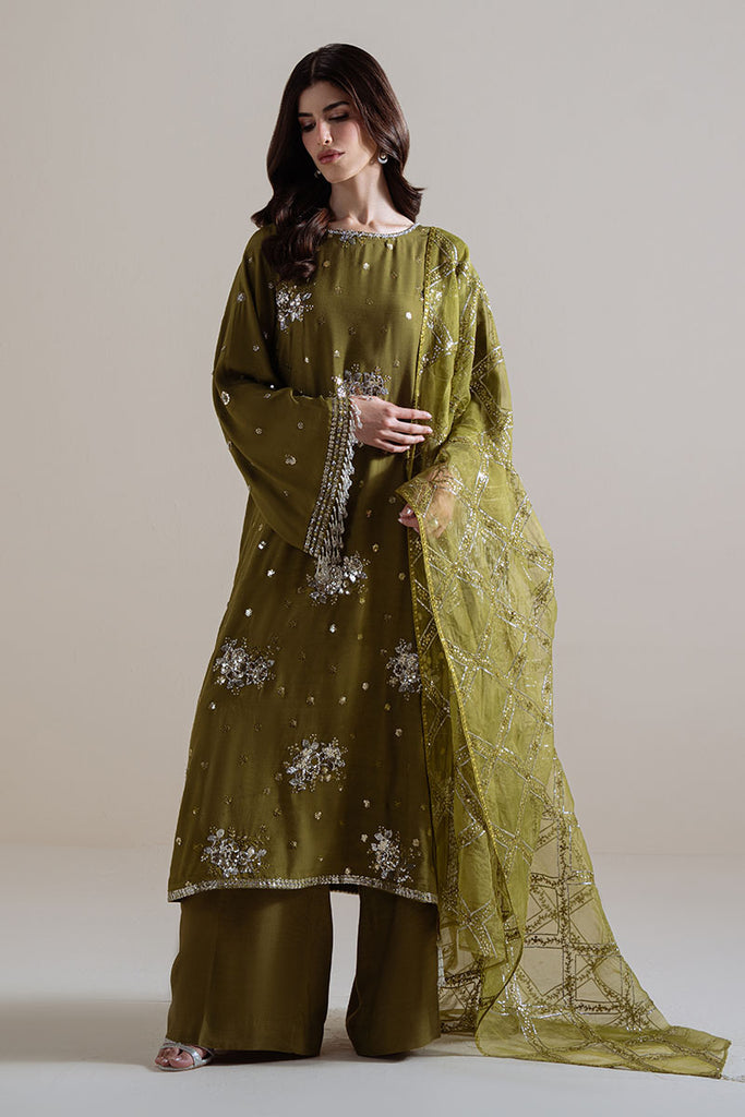 GLEAM LUXE-3PC SILK EMBROIDERED SUIT