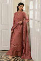 RUSTIC MEADOW- 3PC EMBROIDERED LAWN SUIT