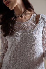 MOONLIT MIST-4PC CHIFFON EMBROIDERED SUIT