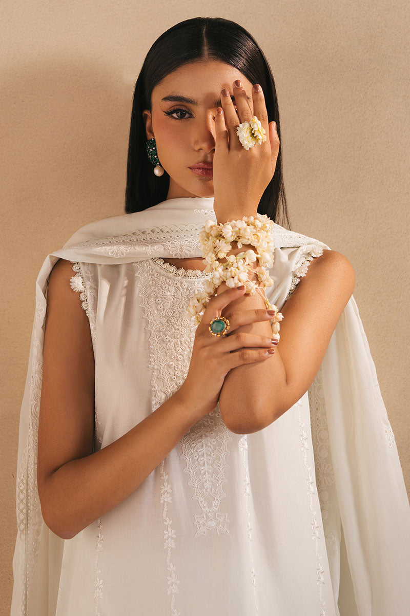 Misty Green 3-Pc Embroidered Lawn Suit