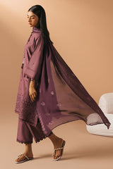 GRAPE AMETHYST-3PC (SHIRT, TROUSER & DUPATTA)