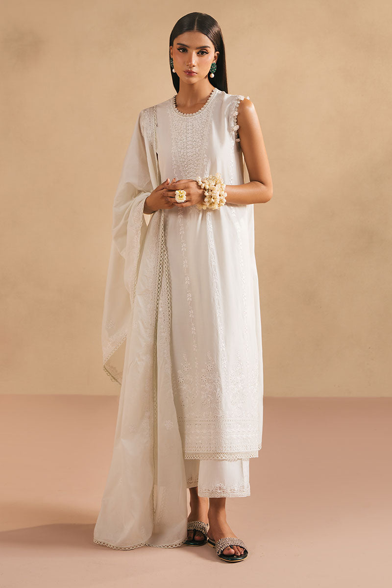 Misty Green 3-Pc Embroidered Lawn Suit