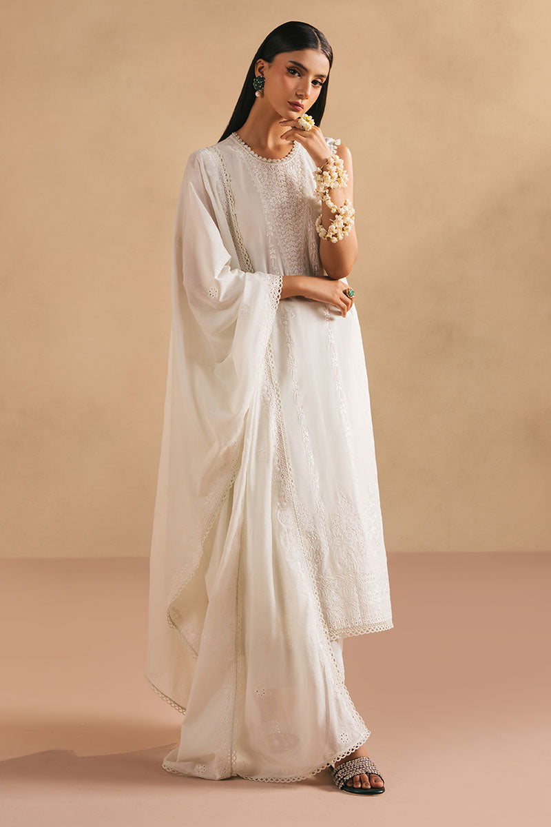Misty Green 3-Pc Embroidered Lawn Suit