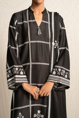 NOIR ECRU-3PC (SHIRT, TROUSER & DUPATTA)