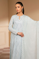 ICE BLUE-3PC (SHIRT, TROUSER & DUPATTA)