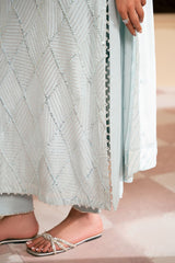 ICE BLUE-3PC (SHIRT, TROUSER & DUPATTA)