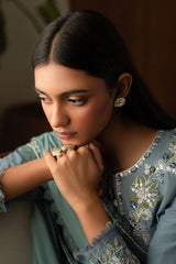 MOONLIGHT BLUE-3PC (SHIRT, TROUSER & DUPATTA)