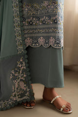 MOONLIGHT BLUE-3PC (SHIRT, TROUSER & DUPATTA)