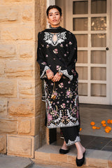 VINTAGE ROSE-3 PC EMBROIDERED LAWN SUIT