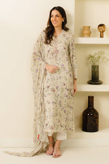 FLORAL FUSION-2PC (SHIRT & DUPATTA)