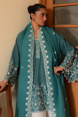 TEAL DREAM- 3PC EMBROIDERED LAWN SUIT