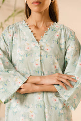 AQUA MINT PRINTED LAWN SHIRT