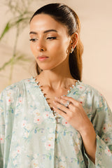 AQUA MINT PRINTED LAWN SHIRT