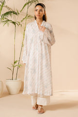 CELESTIAL WHITE PRINTED LAWN SHIRT