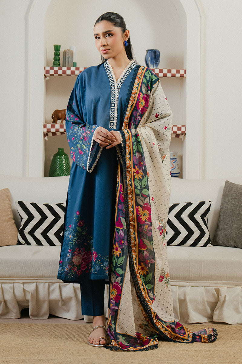 MIDNIGHT TIDE 3 PC PRINTED LAWN SUIT Midnight tide 3 pc printed lawn suit