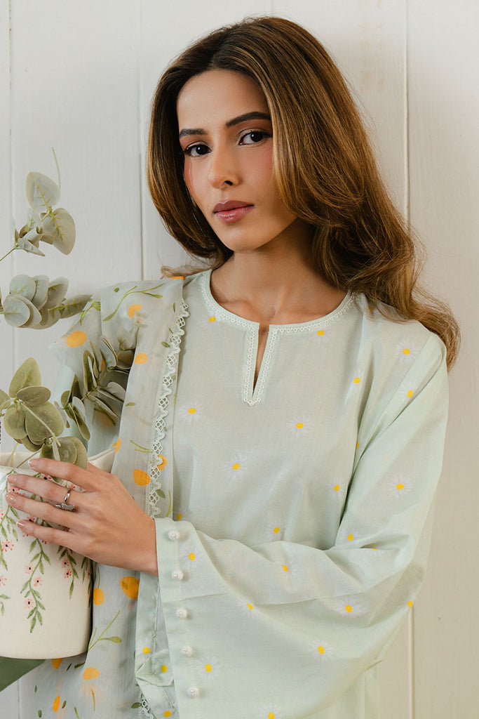 Stillness In Bloom by Feathers Printed Lawn 3 Piece Suit HUESYN