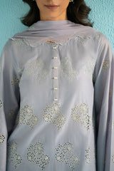 SILVER GRANITE-3PC (SHIRT, TROUSER & DUPATTA)