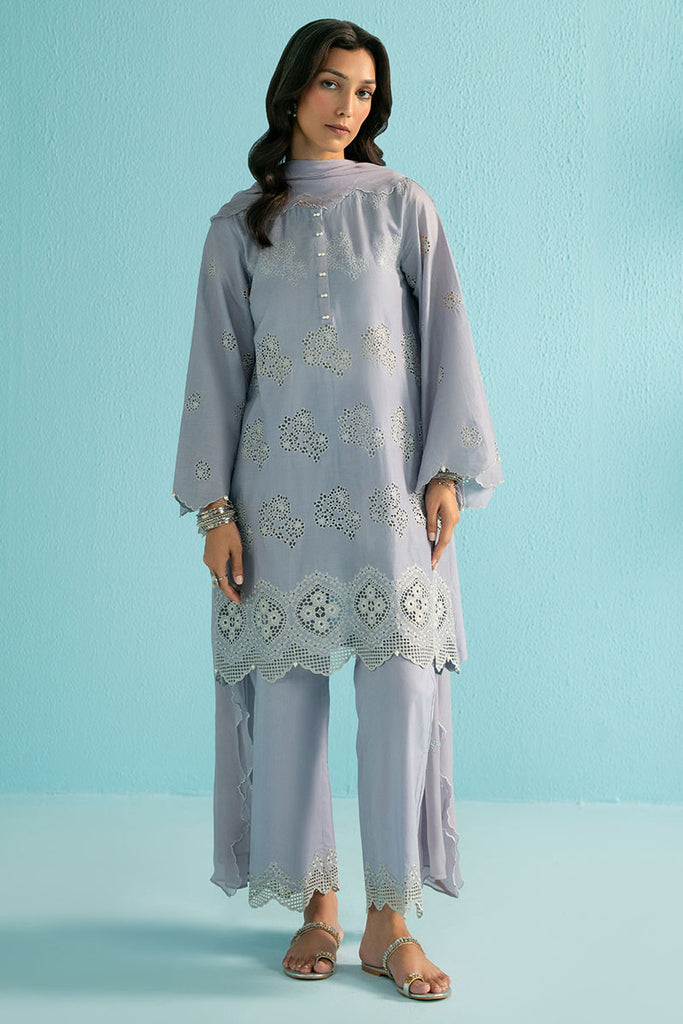SILVER GRANITE-3PC (SHIRT, TROUSER & DUPATTA)