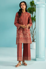 TANGERINE FLORA-2PC (SHIRT & TROUSER)