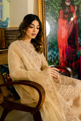 MAJESTIC ESSENCE-4PC ORGANZA EMBROIDERED SUIT