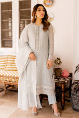 STERLING PEARL-4PC CHIFFON EMBROIDERED SUIT