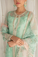 VERDANT STONE-4PC ORGANZA EMBROIDERED SUIT