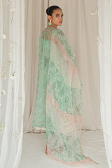 VERDANT STONE-4PC ORGANZA EMBROIDERED SUIT