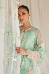 VERDANT STONE-4PC ORGANZA EMBROIDERED SUIT