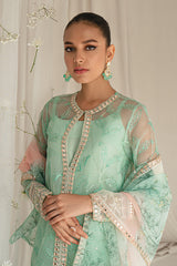 VERDANT STONE-4PC ORGANZA EMBROIDERED SUIT