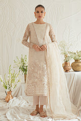 ROSE DUSK-4PC ORGANZA EMBROIDERED SUIT