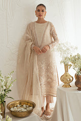 ROSE DUSK-4PC ORGANZA EMBROIDERED SUIT