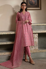 CORAL BOUGUET-3PC CHIKANKARI LAWN SUIT